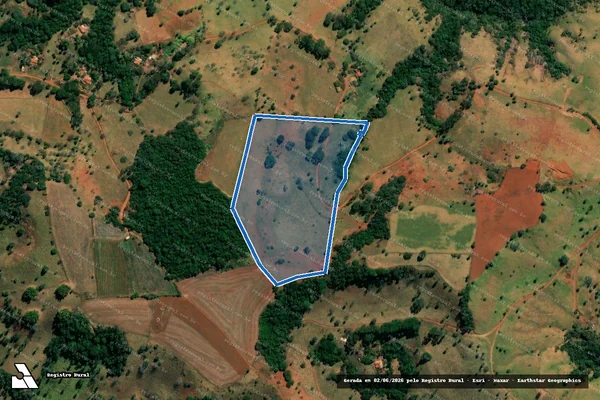 Imagem de satélite de FAZENDA BARREIRO, lugar SOSSEGO - Parte 1 em Carmo do Paranaíba - MG