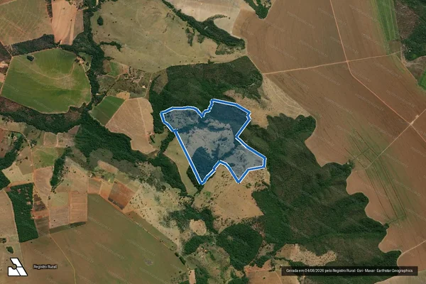 Imagem de satélite de FAZENDA PASSA QUATRO DOS COSTAS - Gleba 01 RONNIA ABADIA DA SILVA LOPES em São Miguel do Passa Quatro - GO