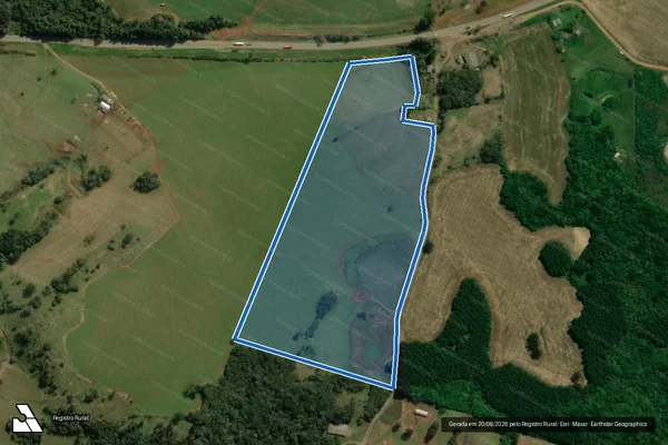 Imagem de satélite de Fazenda Araucaria - única em Campos Novos - SC