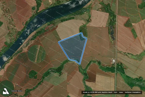Imagem de satélite de Fazenda Córrego do Machado - Parcela 1 em Araporã - MG