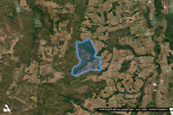 Imagem de satélite de Fazenda Mustang em Barra do Garças - MT