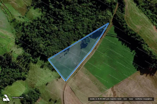 Imagem de satélite de PARTES DO LOTE RURAL Nº 166 - PARCELA 01 em Cunha Porã - SC