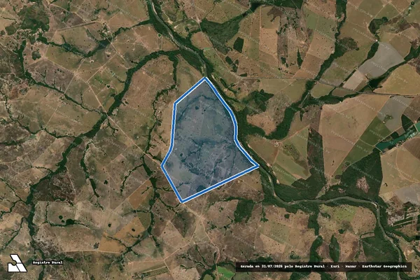 Imagem de satélite de FAZENDA JARAGUÁ em Itapirapuã - GO