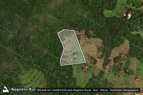 Imagem de satélite de Projeto de Assentamento Santa Mônica - Lote 84 CUT em Terenos - MS