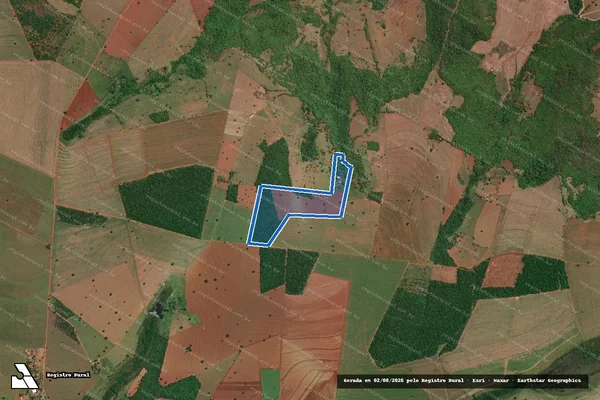 Imagem de satélite de FAZENDAS CACHOEIRA DOS COSTAS E SÃO JOSÉ DO PARANAÍBA, LUGARES DENOMINADOS ?PINDAÍBA?, ? CÓRREGO SECO?, ?LAGOA? E ?MATA? - 001 em Tupaciguara - MG