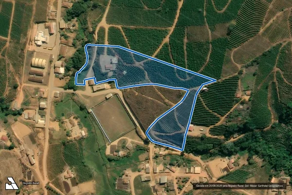 Imagem de satélite de Fazenda da Ponte - PARCELA 02 em Pedra Bonita - MG