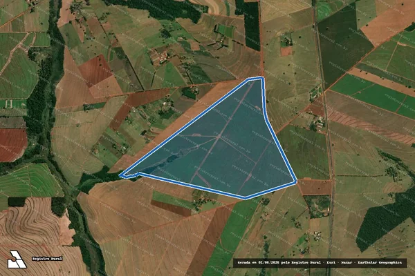 Imagem de satélite de LOTE 285, 286 e 287 DA GLEBA RIBEIRÃO IPIRANGA - Matrícula 074 em Cruzeiro do Sul - PR