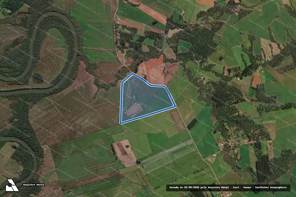 Imagem de satélite de Sitio AK1 - Matrícula 804 em Irineópolis - SC
