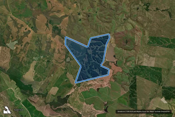 Imagem de satélite de Horto Florestal Tiaraju - Parcela Única em São Gabriel - RS