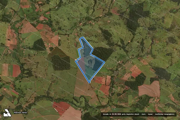 Imagem de satélite de FAZENDA CAPOEIRÃO - GLEBA 01 - Parcela 1 em Damolândia - GO