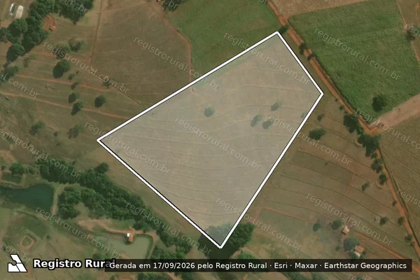 Imagem de satélite de FAZENDA SÃO JERÔNIMO PEQUENO - 001 em Gurinhatã - MG