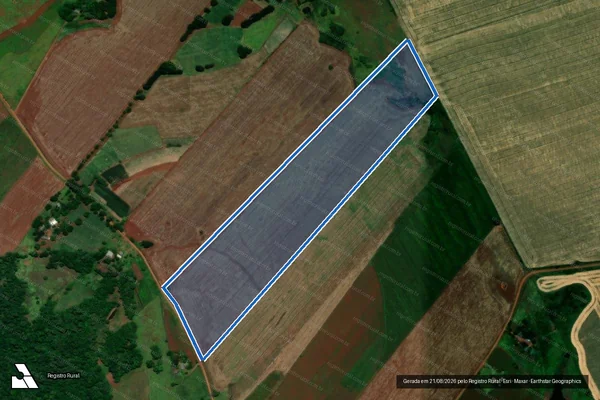 Imagem de satélite de P. A. CAMBAÍ ? LOTE 13A - Lote 13 Parte 1 em São Nicolau - RS