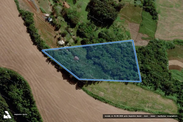 Imagem de satélite de PARTE DO LOTE COLONIAL RURAL Nº 169, e PARTES DO LOTE RURAL Nº 68 - PARCELA 02 em Cunha Porã - SC