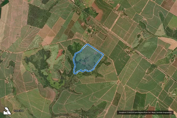 Imagem de satélite de SITIO SANTA HELENA - Parte 1 em Cajobi - SP