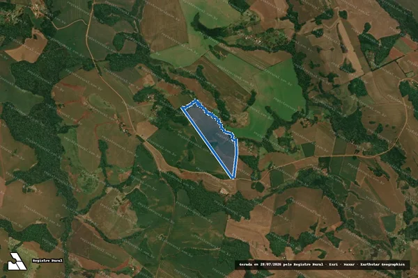 Imagem de satélite de QUINHÃO Nº 05, SITUADA NO IMÓVEL JUQUIÁ DE CIMA - Única em Goioxim - PR