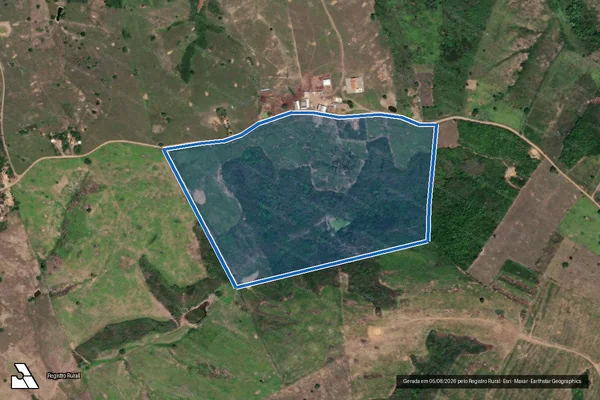 Imagem de satélite de FAZENDA TRAVESSIA 01 em Gararu - SE