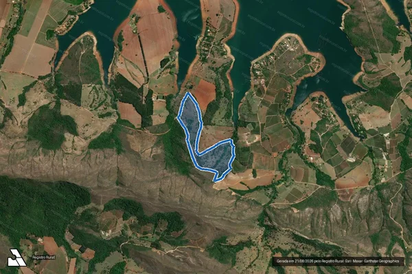 Imagem de satélite de SÍTIO SÃO PAULO - Parte 2 em Carmo do Rio Claro - MG