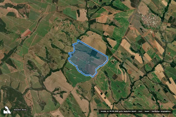 Imagem de satélite de Fazenda Santa Cruz – Parcela A em Nhandeara - SP