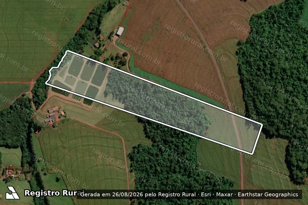 Imagem de satélite de Lote Rural n°63/A - Parcela 1 em Mercedes - PR