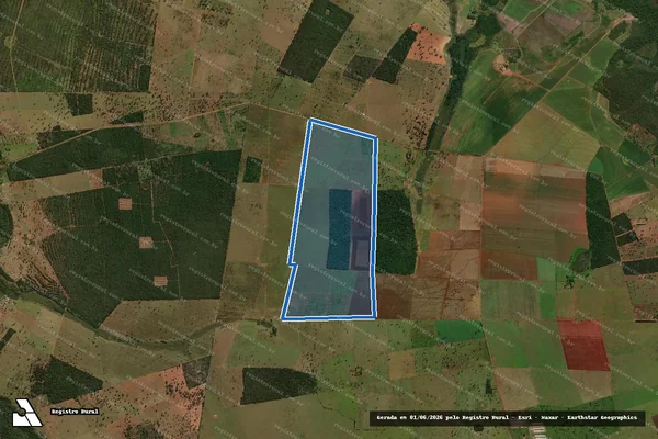 Imagem de satélite de FAZENDA CAMPO ALEGRE(PARTE FAZENDA ABA DA SERRA GLEBA B) em Sidrolândia - MS