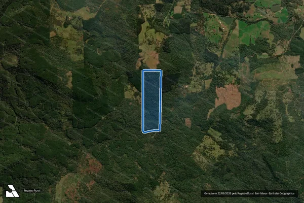 Imagem de satélite de Fazenda Tamanduá - Matrícula 4277 em Porto União - SC