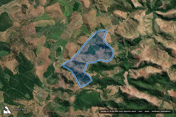 Imagem de satélite de FAZENDA ALEGRIA - Parte 1 em Córrego Novo - MG