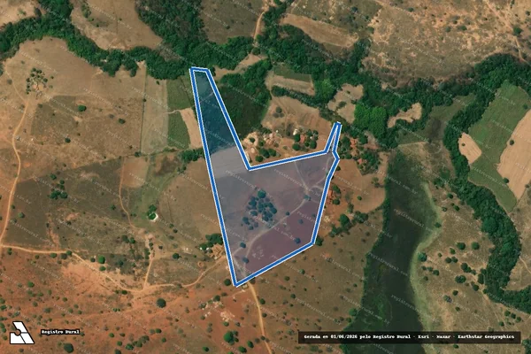 Imagem de satélite de FAZENDA CATONI - GLEBA 2 em Joaquim Felício - MG