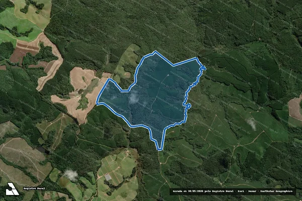 Imagem de satélite de Fazenda Ouro Verde I - Parcela 1 em Apiaí - SP