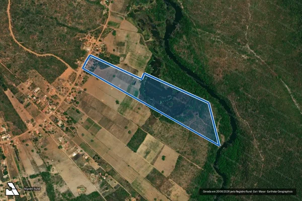 Imagem de satélite de FAZENDA LAGOA DA PEDRA - Parte 2 em Indaiabira - MG