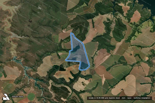 Imagem de satélite de FAZENDA SÃO PEDRO - 001 em Perdizes - MG