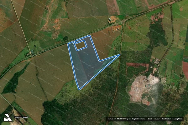 Imagem de satélite de FAZENDA SANTA ANA II ? GLEBA A - Área Desmembrada 01 em Bela Vista - MS