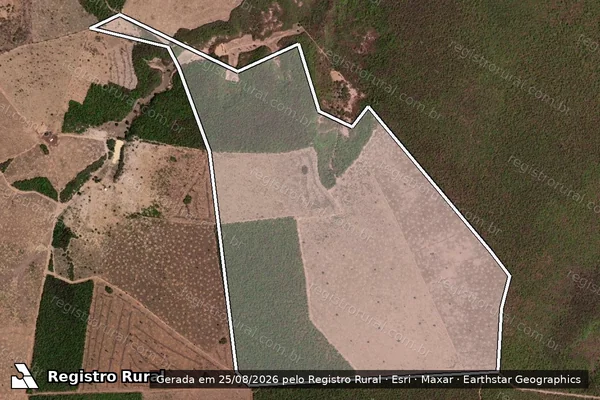 Imagem de satélite de FAZENDA COCOS DOMINIO SAQUIM DE DENTRO - Gleba 02 em Santa Rita de Cássia - BA