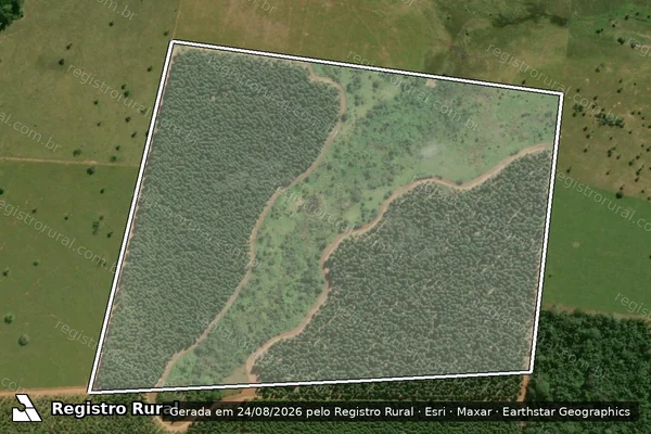 Imagem de satélite de Fazenda Itamaraty ? Mat. 4576 - Parte 1 em São José dos Quatro Marcos - MT