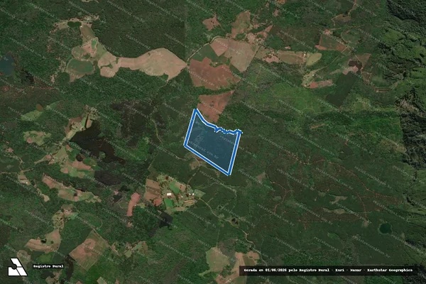 Imagem de satélite de FAZENDA VÓ OLIVA - Matrícula 9620 em Rio das Antas - SC