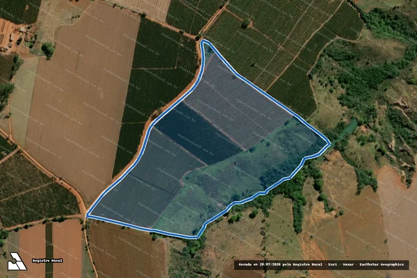 Imagem de satélite de FAZENDA LAGOINHA, lugar denominado CIPO, FAZENDA BOM SUCESSO ou MOTAS, FAZENDA MOTAS, lugar denominado LAGOA SECA - Parte 2 em Piumhi - MG