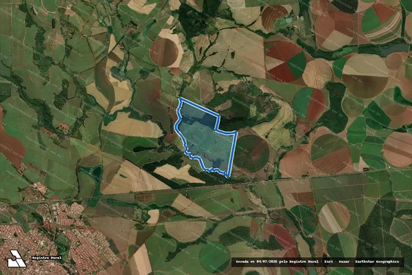 Imagem de satélite de Fazenda Juliana - Parcela 1 em Santa Cruz das Palmeiras - SP