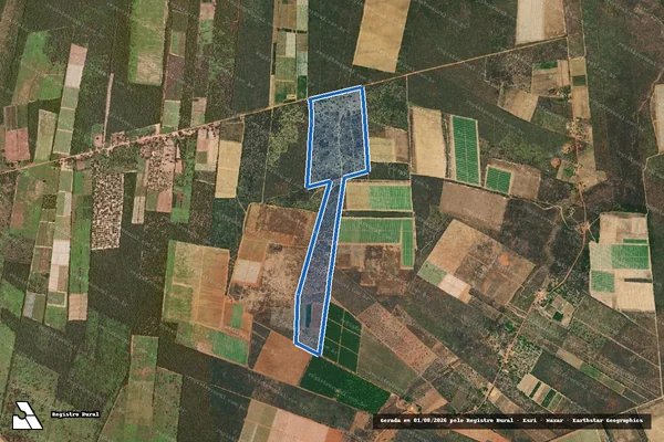 Imagem de satélite de SITIO SAO LUIZ BARAUNA - Parte 1 em Mossoró - RN
