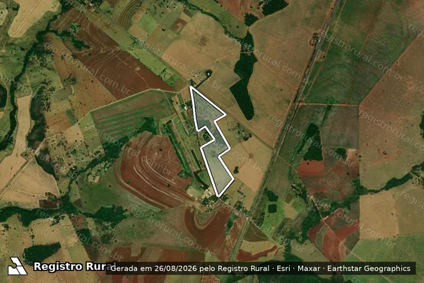 Imagem de satélite de Chacara Cruzeiro do Sul - Parte 1 em Jaraguari - MS