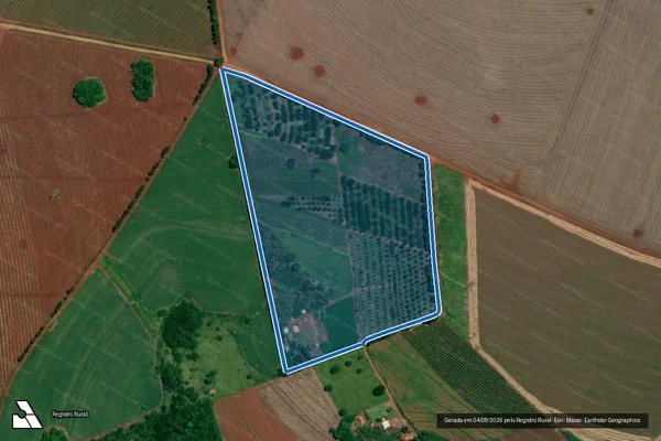 Imagem de satélite de Fazenda Sarita do Pouso Alegre - GLEBA 05 em Itaí - SP