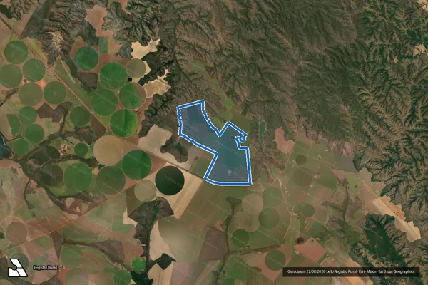 Imagem de satélite de FAZENDA CANTO - 001 em Unaí - MG