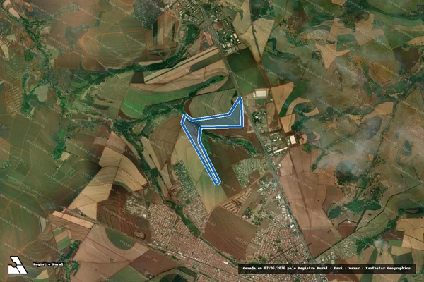 Imagem de satélite de Fazenda Santana do Alto - Fazenda Santana do Alto - Gleba A em Cravinhos - SP