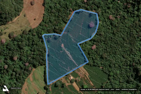 Imagem de satélite de FAZENDA LAGEADO - PARTE 1 em Itirapuã - SP