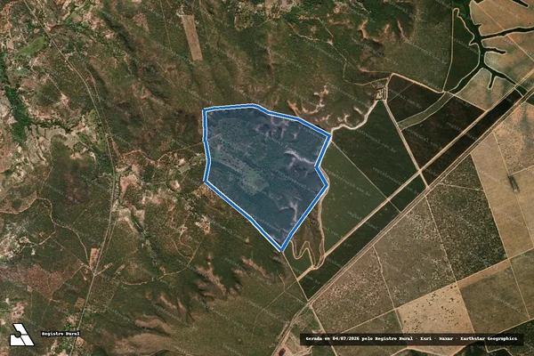 Imagem de satélite de Fazenda Porteiras - Parte 1 em Japonvar - MG