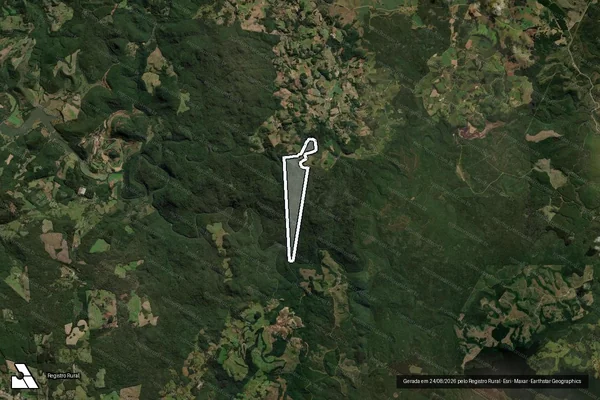 Imagem de satélite de Fazenda São Francisco - Matrícula 1.992 em Ponte Serrada - SC