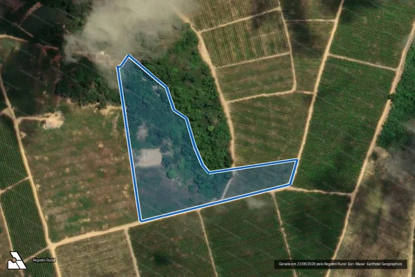 Imagem de satélite de Sitio Moacir - Gleba 06 em Governador Lindenberg - ES