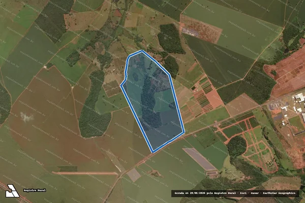 Imagem de satélite de FAZENDA SOBERANA - 001 em Uberlândia - MG