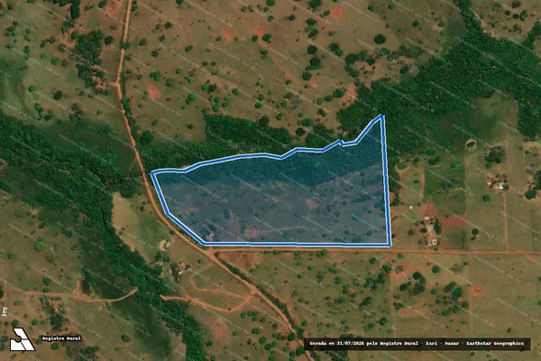 Imagem de satélite de PROJETO DE ASSENTAMENTO SÃO MANOEL - Lote 60 ? Gleba A em Anastácio - MS