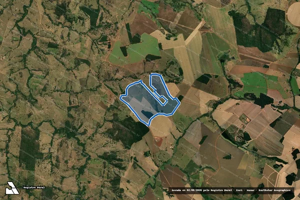 Imagem de satélite de FAZENDA SÃO DOMINGOS - Parte 2 em Aurilândia - GO