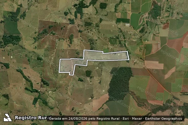 Imagem de satélite de Sítio Matão em Laranjal Paulista - SP