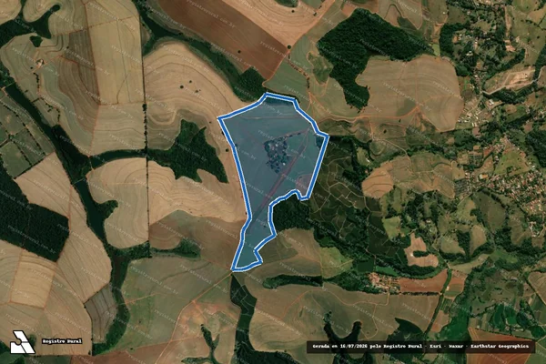 Imagem de satélite de FAZENDA HERDADE - GLEBA-B - PARTE 1 em Itapira - SP